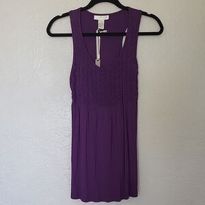 Kenar Deep Purple Long Racerback Top